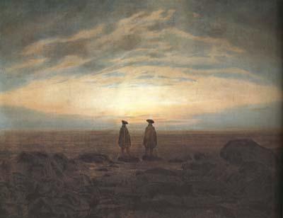 Caspar David Friedrich Two Men on the Beach in Moonlight (mk10)